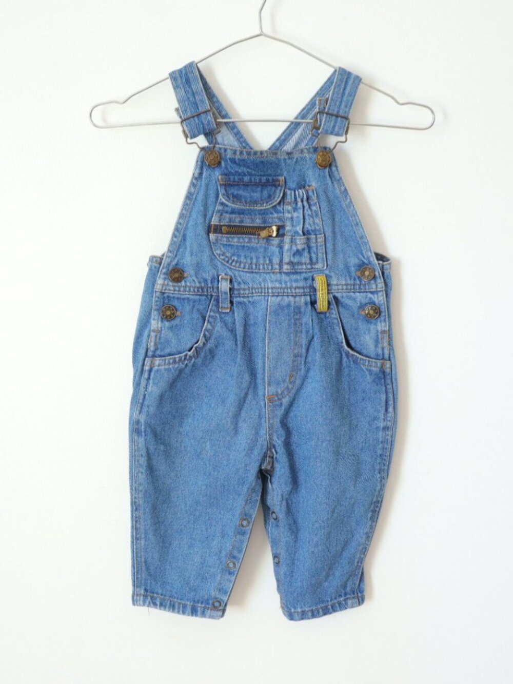 Vintage Blue Denim "Little Wonders" Overall / 18M